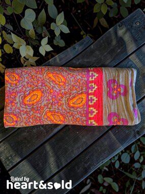 Tasha Orange Paisley Lightweight Wrap Scarf
